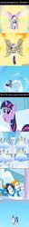 Size: 406x3187 | Tagged: safe, edit, edited screencap, screencap, cloud kicker, derpy hooves, dizzy twister, lightning bolt, merry may, misty fly, orange swirl, rainbowshine, rarity, sassaflash, soarin', spitfire, twilight sparkle, white lightning, pegasus, pony, g4, sonic rainboom (episode), captain obvious, comic, female, hub logo, mare, misspelling, nicolas cage, rage face, screencap comic, wonderbolts, you don't say