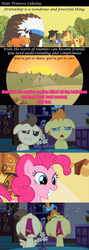 Size: 500x1409 | Tagged: safe, edit, edited screencap, screencap, braeburn, chief thunderhooves, little strongheart, pinkie pie, pound cake, pumpkin cake, sheriff silverstar, bison, buffalo, pony, baby cakes, g4, my little pony: friendship is magic, over a barrel, bad end, comic, crying, dude not cool, dude not funny, happy ending override, history ensues, implied death, implied genocide, moral, pinkie prick, sick, that escalated quickly, unfortunate implications, unfunny, we are going to hell