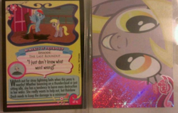 Size: 1156x736 | Tagged: safe, derpy hooves, rainbow dash, pegasus, pony, g4, official, card, female, mare, photo