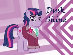 Size: 1890x1417 | Tagged: safe, artist:reina-del-caos, twilight sparkle, g4, clothes, dusk shine, rule 63, suit