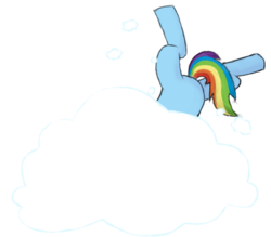 Size: 660x578 | Tagged: safe, artist:lazymort, rainbow dash, pegasus, pony, g4, cloud, crash, rainbow crash, solo, tail, transparent background