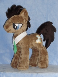 Size: 480x640 | Tagged: safe, artist:whitedove-creations, doctor whooves, time turner, earth pony, pony, g4, irl, male, necktie, photo, plushie, solo, stallion