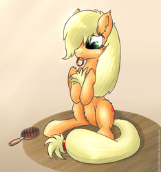 Size: 900x962 | Tagged: safe, artist:smockhobbes, applejack, g4, brushie, loose hair