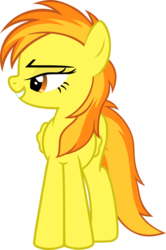 Size: 5313x8000 | Tagged: dead source, safe, artist:daringdashie, spitfire, pegasus, pony, g4, absurd resolution, alternate hairstyle, female, looking sideways, show accurate, simple background, solo, transparent background, vector