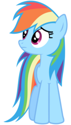 Size: 4000x7000 | Tagged: safe, artist:anxet, rainbow dash, pony, g4, female, sad, simple background, solo, transparent background, vector