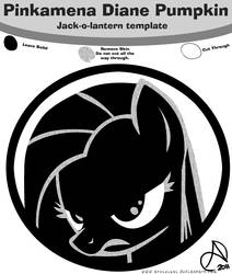 Size: 3000x3535 | Tagged: safe, artist:arshnessdreaming, pinkie pie, earth pony, pony, g4, party of one, design, female, grayscale, halloween, holiday, jack-o-lantern, monochrome, pinkamena diane pie, printable, pumpkin carving, pumpkin stencil, solo, stencil