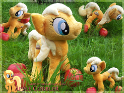 Size: 1632x1224 | Tagged: safe, artist:sakusay, apple cobbler, pony, g4, apple family member, irl, photo, plushie, solo