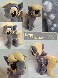 Size: 1280x1707 | Tagged: safe, artist:dappercat-uk, derpy hooves, pony, g4, female, filly, irl, photo, plushie, solo