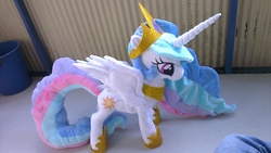 Size: 3264x1840 | Tagged: safe, artist:epicrainbowcrafts, princess celestia, alicorn, pony, g4, irl, photo, plushie, solo