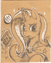 Size: 348x433 | Tagged: safe, artist:mi-eau, trixie, pony, unicorn, g4, abacus, female, magic, mare, sketch, solo