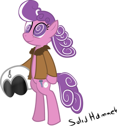 Size: 900x973 | Tagged: safe, artist:solidhammer, screwball, pony, g4, bipedal, female, helicopter, helicopter pilot, helmet, pilot, solo, swirly eyes