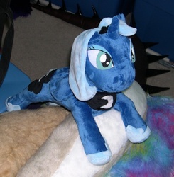 Size: 800x817 | Tagged: safe, artist:bladespark, princess luna, pony, g4, beanie (plushie), irl, photo, plushie, solo