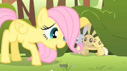 Size: 640x355 | Tagged: safe, screencap, fluttershy, rabbit, g4, filly, youtube caption