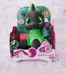 Size: 600x663 | Tagged: safe, artist:ponymaan, oc, oc only, oc:princess larva, changeling, changeling queen, nymph, changeling queen oc, fake, female, foal, irl, photo, princess, toy
