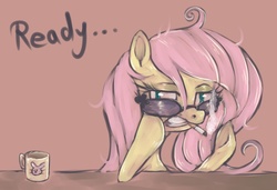 Size: 1280x876 | Tagged: safe, artist:coffeechicken, fluttershy, pony, g4, ask, ask-smoking-fluttershy, cigarette, female, smoking, solo, sunglasses