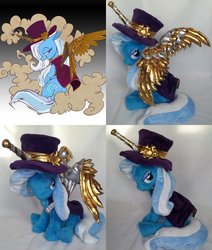 Size: 1024x1205 | Tagged: safe, artist:agatrix, trixie, pony, unicorn, g4, female, irl, mare, photo, plushie, solo, steampunk