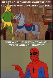 Size: 638x938 | Tagged: safe, 60s spider-man, barely pony related, male, meme, spider-man