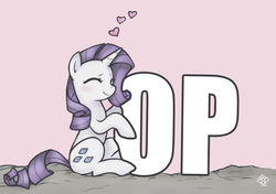 Size: 1121x787 | Tagged: safe, artist:soulspade, edit, rarity, pony, g4, heart, op, solo