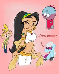 Size: 1676x2120 | Tagged: safe, artist:cartuneslover16, photo finish, oc, oc:cleopatricia, g4, benson, codename kids next door, crossover, jimmy two-shoes, jimmy two-shoes (character), male, non-mlp oc, regular show