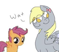 Size: 1280x1133 | Tagged: safe, scootaloo, g4, multi-faced derpy, terry, wat