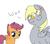 Size: 1280x1133 | Tagged: safe, scootaloo, g4, multi-faced derpy, terry, wat