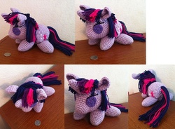 Size: 800x590 | Tagged: safe, artist:theunknownsoul, twilight sparkle, pony, g4, amigurumi, crochet, irl, photo, plushie, solo