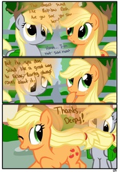 Size: 1741x2500 | Tagged: safe, artist:pyruvate, applejack, derpy hooves, pegasus, pony, comic:the usual, g4, comic, female, mare