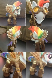 Size: 798x1200 | Tagged: safe, artist:red-revolver, rainbow dash, pony, g4, customized toy, goggles, irl, photo, solo, steampunk, toy