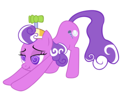 Size: 2415x1855 | Tagged: safe, artist:luckysmores, screwball, pony, g4, exploitable meme, female, hat, iwtcird, propeller hat, scrunchy face, simple background, solo, stretching, swirly eyes, transparent background, vector