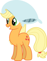 Size: 7740x10000 | Tagged: safe, artist:teiptr, applejack, earth pony, pony, g4, absurd resolution, female, pillow, simple background, solo, transparent background, vector