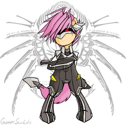 Size: 1024x1024 | Tagged: safe, artist:sagasshi, scootaloo, ask gamer scootaloo, g4, ask, blazblue, cosplay, costume, crossover, gamer scootaloo, lambda-11, nightmare night, parody, tumblr