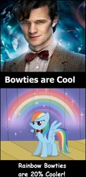 Size: 500x1027 | Tagged: safe, rainbow dash, g4, blazer, bowtie, clothes, crossover, doctor who, eleventh doctor, rainbow dash always dresses in style, shirt