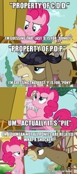 Size: 426x960 | Tagged: safe, edit, edited screencap, screencap, cranky doodle donkey, pinkie pie, donkey, earth pony, pony, a friend in deed, g4, my little pony: friendship is magic, ponyville