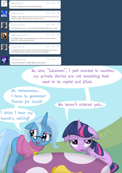 Size: 1280x1816 | Tagged: safe, trixie, twilight sparkle, ask stalker trixie, g4, ask