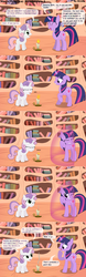 Size: 2500x8034 | Tagged: safe, artist:birdco, sweetie belle, twilight sparkle, g4, candle, comic, magic, shield