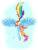 Size: 1590x2100 | Tagged: safe, artist:axelsmile, rainbow dash, scootaloo, pegasus, pony, g4, duo, duo female, female, flying, holding a pony, scootalove