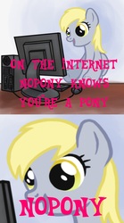 Size: 836x1500 | Tagged: safe, derpy hooves, pegasus, pony, g4, computer, female, internet, mare