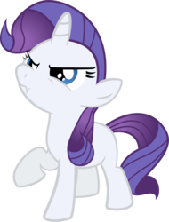 Size: 2577x3397 | Tagged: safe, artist:kernelcobb, rarity, pony, unicorn, g4, angry, blank flank, female, filly, filly rarity, horn, scrunchy face, simple background, solo, transparent background, younger
