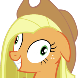 Size: 546x546 | Tagged: safe, edit, applejack, earth pony, pony, g4, applemena, contemplating insanity, cowboy hat, female, hat, insanity, insanity face, mare, simple background, snapplejack, solo, stetson, straight hair, transparent background