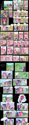 Size: 1430x6013 | Tagged: safe, artist:atryl, applejack, fluttershy, lyra heartstrings, pinkie pie, rainbow dash, rarity, twilight sparkle, comic:black stripes, g4, comic, lies and slander!