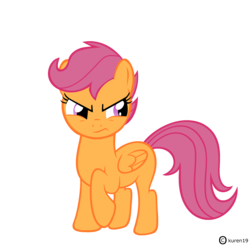 Size: 2200x2200 | Tagged: safe, artist:kuren247, scootaloo, g4, angry, scootaloo is not amused, simple background, transparent background, vector