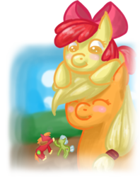 Size: 752x950 | Tagged: safe, artist:painguinlord, apple bloom, applejack, big macintosh, granny smith, earth pony, pony, g4, male, stallion