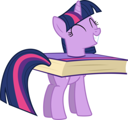 Size: 5000x4729 | Tagged: safe, artist:foxy-noxy, twilight sparkle, pony, unicorn, g4, absurd resolution, book, book costume, costume, female, horn, simple background, solo, transparent background, unicorn twilight, vector