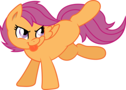 Size: 6825x4906 | Tagged: safe, artist:deadparrot22, artist:joey darkmeat, scootaloo, pony, g4, absurd resolution, female, simple background, solo, transparent background