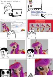 Size: 491x714 | Tagged: safe, princess cadance, g4, comic, customized toy, ebay, irl, nightmare fuel, photo, rage comic, toy