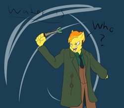 Size: 1280x1113 | Tagged: safe, artist:wateris, spitfire, anthro, g4, 30 minute art challenge, costume, doctor who