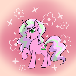 Size: 800x800 | Tagged: safe, artist:madmax, oc, oc only, oc:lilac blossom, pony, unicorn, female, horn, mare, pose, solo, unicorn oc