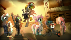 Size: 1920x1080 | Tagged: dead source, safe, artist:madmax, oc, oc only, fallout equestria