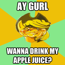 Size: 400x400 | Tagged: safe, applejack, g4, apple pedreiro, image macro, rapeface