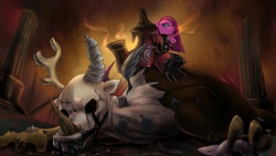 Size: 1920x1080 | Tagged: safe, artist:bakki, discord, pinkie pie, g4, alice: madness returns, crossover, pinkamena diane pie